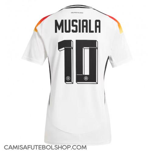 Camisa de time de futebol Alemanha Jamal Musiala #10 Replicas 1º Equipamento Feminina Europeu 2024 Manga Curta